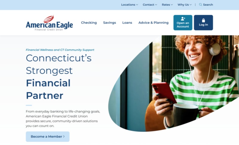 American Eagle Financial Credit Union website redesigned on Xperience by Kentico by ZAG Interactive