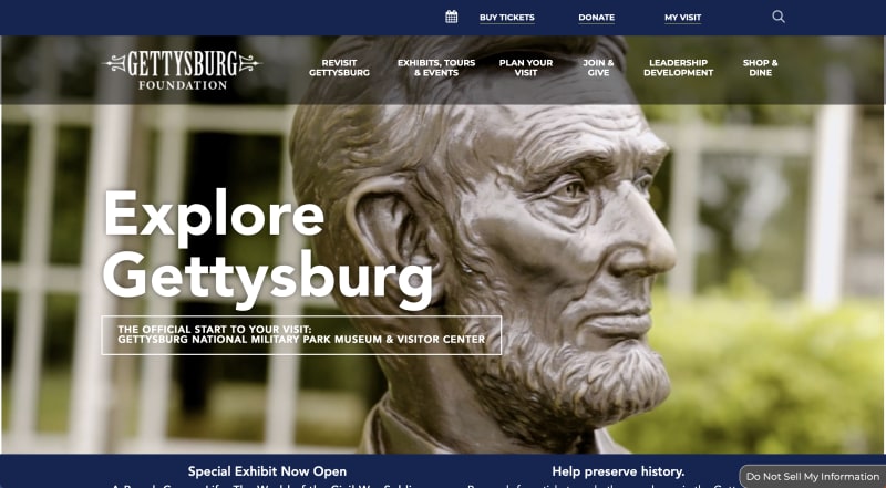 The Gettysburg Foundation website