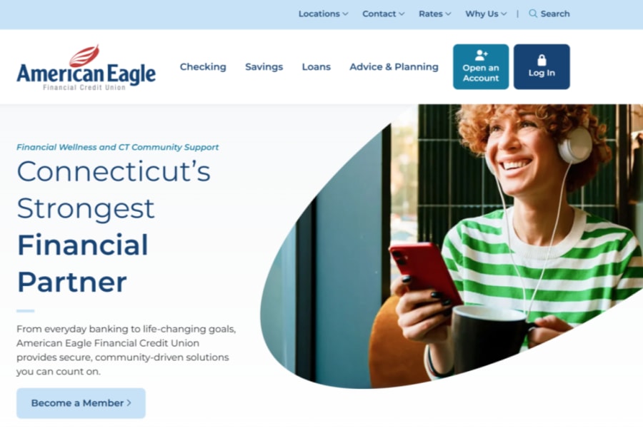American Eagle Financial Credit Union website redesigned on Xperience by Kentico by ZAG Interactive