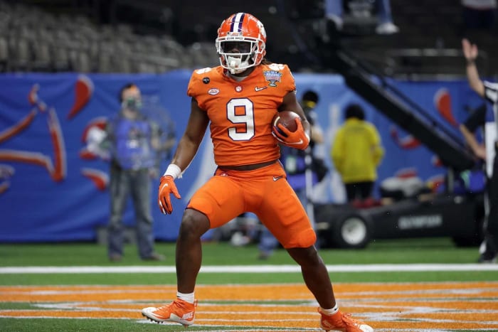 New York Jets (via Seahawks): Travis Etienne, RB, Clemson