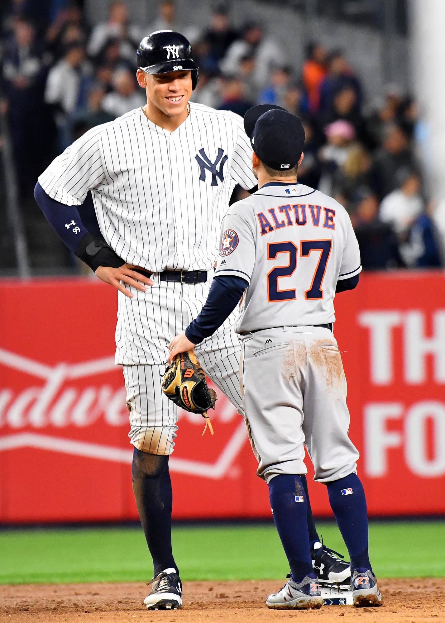 Aaron Judge Congratulates Jose Altuve On Winning Mvp